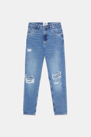 Zara + Authentic Denim Mom Fit Jeans
