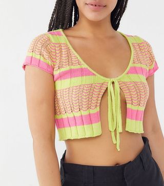 Urban Outfitters + UO First Place Flyaway Cropped Sweater