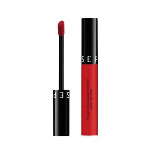 Sephora Collection + Cream Lip Stain Liquid Lipstick in 01 Always Red