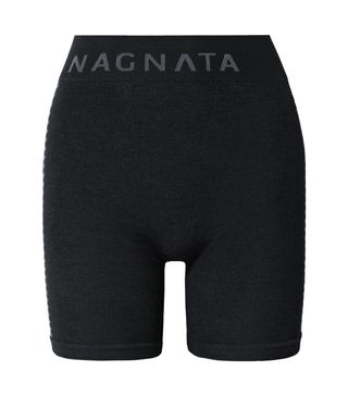 Nagnata + The Woolmark Company + Suki Houndstooth Technical Stretch-Knit Shorts