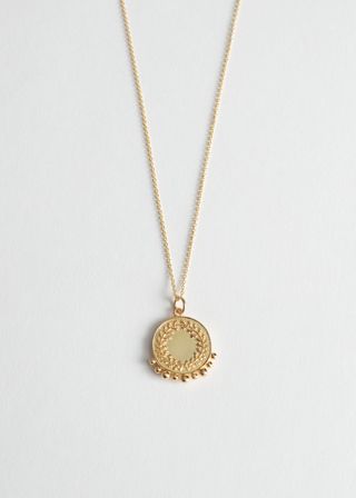 
Other Stories + Embossed Medallion Pendant Necklace