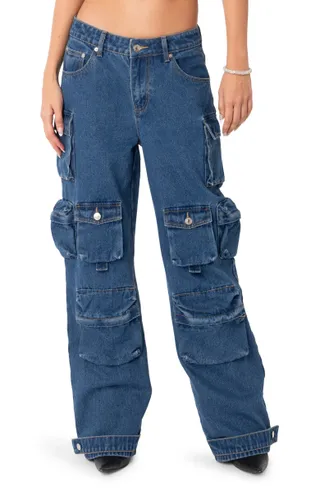 Edikted + Oversize Boyfriend Cargo Jeans