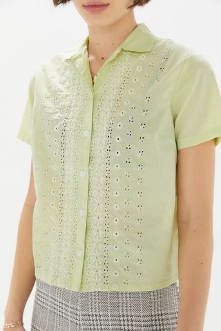 Urban Outfitters + UO Alejandra Embroidered Button-Down Shirt