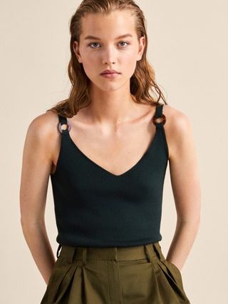 Massimo Dutti + Knit Top With Ring Detail