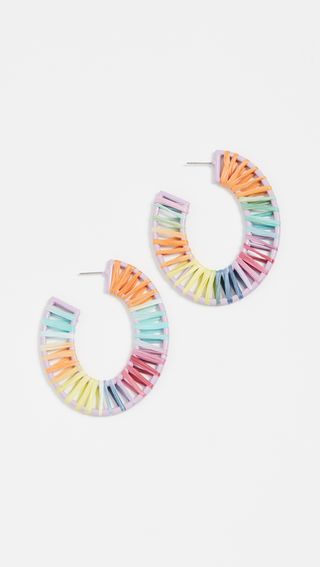 BaubleBar + Renatta Rafia Hoop Earrings