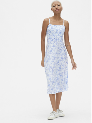Gap + Print Fit and Flare Cami Midi Dress
