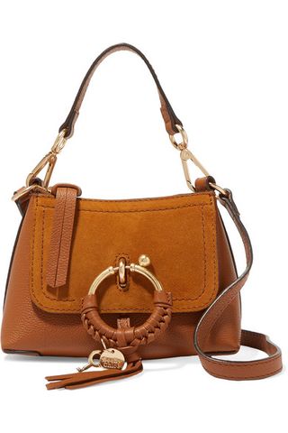 See by Chloé + Joan Mini Textured-Leather and Suede Shoulder Bag