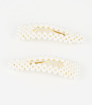 New Look + 2 Pack Cream Faux-Pearl Hair Clips