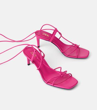 Zara Blue Collection + Strappy Sandals