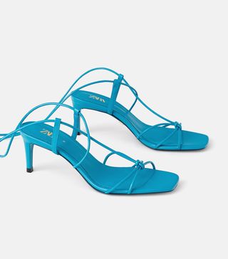 Zara Blue Collection + Strappy Sandals