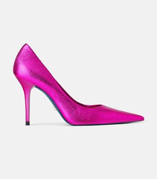 Zara Blue Collection + Pink Heels