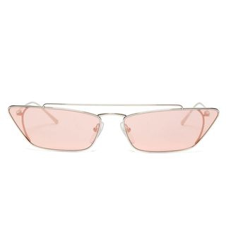 Prada Eyewear + Ultravox Rectangular-Frame Metal Sunglasses