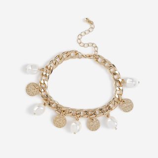 Topshop + Pearl Charm Bracelet