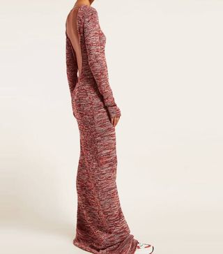 Bottega Veneta + Backless Ribbed-Knit Cotton Dress