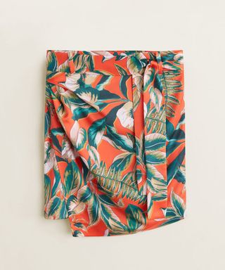 Mango + Tropical Print Miniskirt
