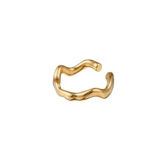 Orelia London + Organic Wave Single Ear Cuff - Gold