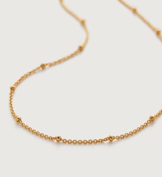 Monica Vinader + Gold Vermeil Fine Beaded Chain Necklace