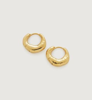 Monica Vinader + Gold Vermeil Deia Huggie Earrings