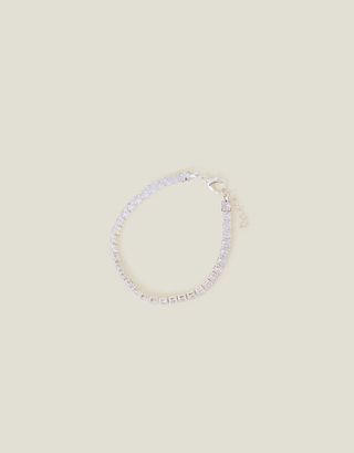 Accessorize + Sterling Silver-Plated Tennis Bracelet