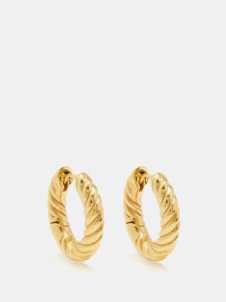 Daphine + Iris 18kt gold-plated hoop earrings