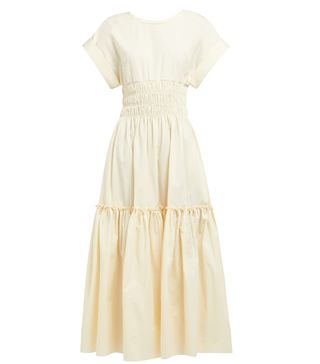 Three Graces London + Blanche Smocked Cotton Dress