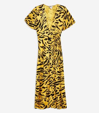 Topshop + Jacquard Animal Midi Dress