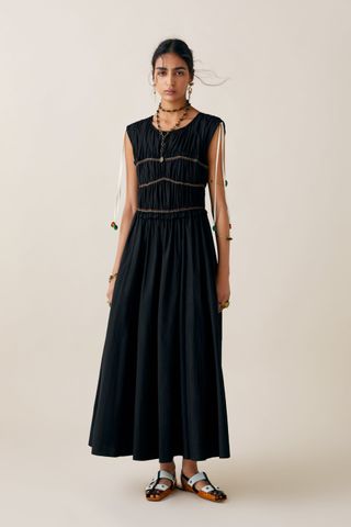 Zara + Limited Edition Zara Studio Dress With Contrasting Piping