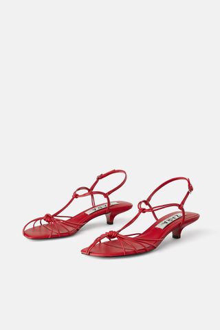 Zara + Kitten Heel Sandals With Thin Straps