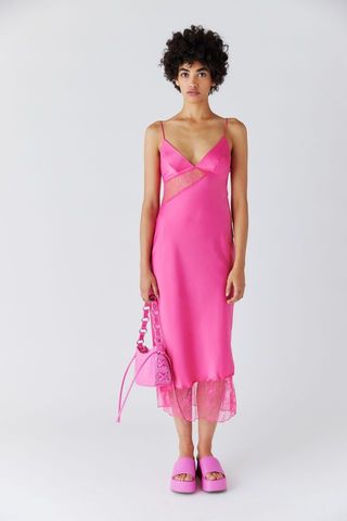 Urban Outfitters + Rose Satin Slip Dress