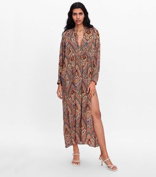 Zara + Flowy Printed Dress