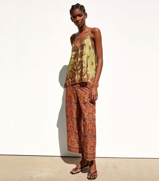 Zara + Printed Pants
