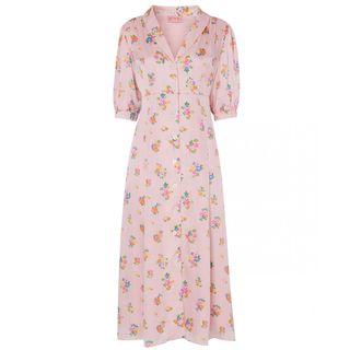 Kitri + Siena Pink Floral Tea Dress