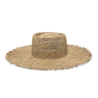 Lack of Colour + Sunnydip Frayed Straw Boater Hat