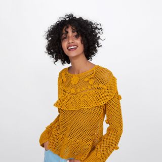 Zara + Crochet Sweater