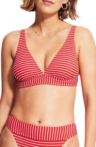 Seafolly + Seafoly Seaside Stripe Longline Bikini Top