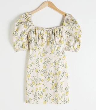 & Other Stories + Floral Puff Sleeve Mini Dress