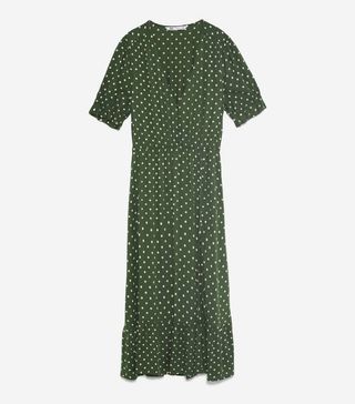 Zara + Polka-Dot Print Dress