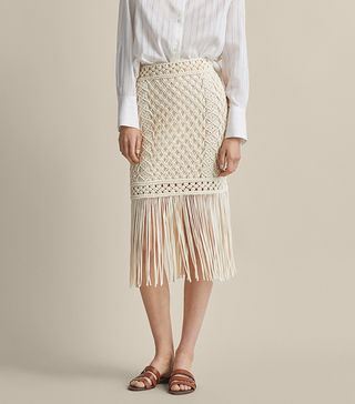 Massimo Dutti + Crochet Skirt