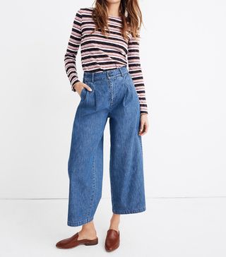 Madewell + Pleated Wide-Leg Jeans