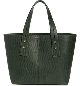 Frame + Les Second Medium Embossed Leather Tote