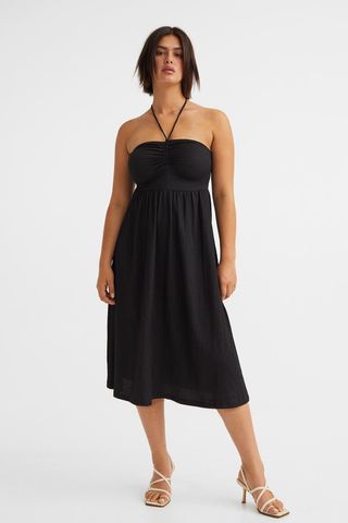 H&M + Crinkled Halterneck Dress