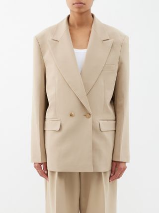 The Frankie Shop + Corrin Oversized Double-Breasted Suit Jacket
