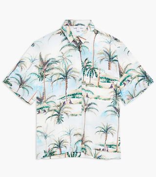 Topshop + Hawaiian Print Bowler Shirt