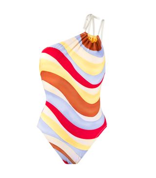 Solid & Striped + Wave Print Swimsuit