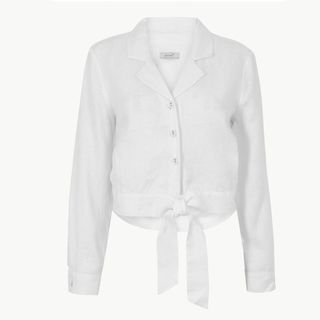 Marks and Spencer + Pure Linen Knotted Shirt
