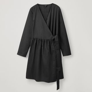 COS + Pleated Fold-Over Dress