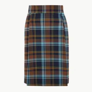 Marks and Spencer + Checked Pleat Skirt