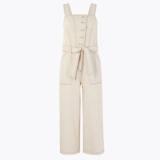 Marks and Spencer + Denim Button Detail Jumpsuit