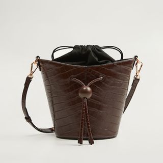 Mango + Croc Basket Bag