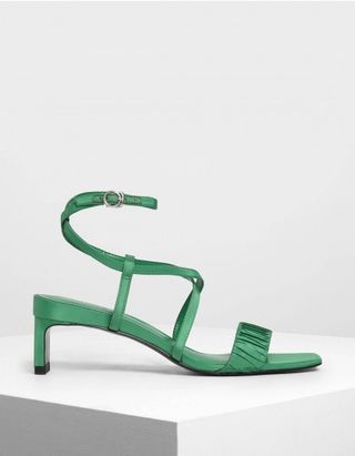 Charles & Keith + Ruch-Effect Strappy Sandals